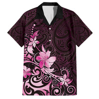 Matariki New Zealand Family Matching Puletasi and Hawaiian Shirt Maori Pattern Pink Galaxy LT05 Dad's Shirt - Short Sleeve Pink - Polynesian Pride