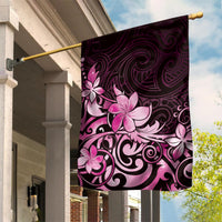 Matariki New Zealand Garden Flag Maori Pattern Pink Galaxy
