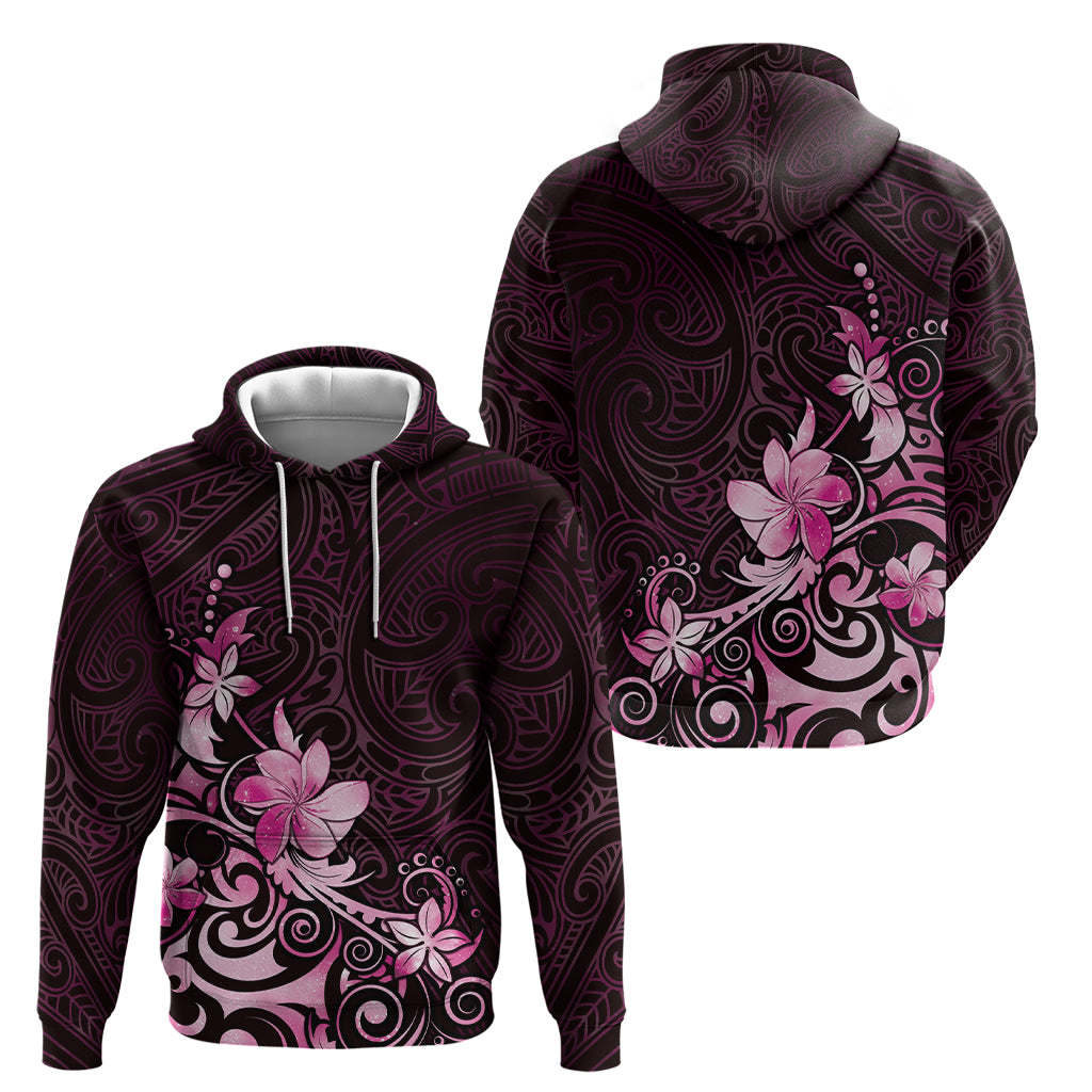 Matariki New Zealand Hoodie Maori Pattern Pink Galaxy LT05 - Polynesian Pride