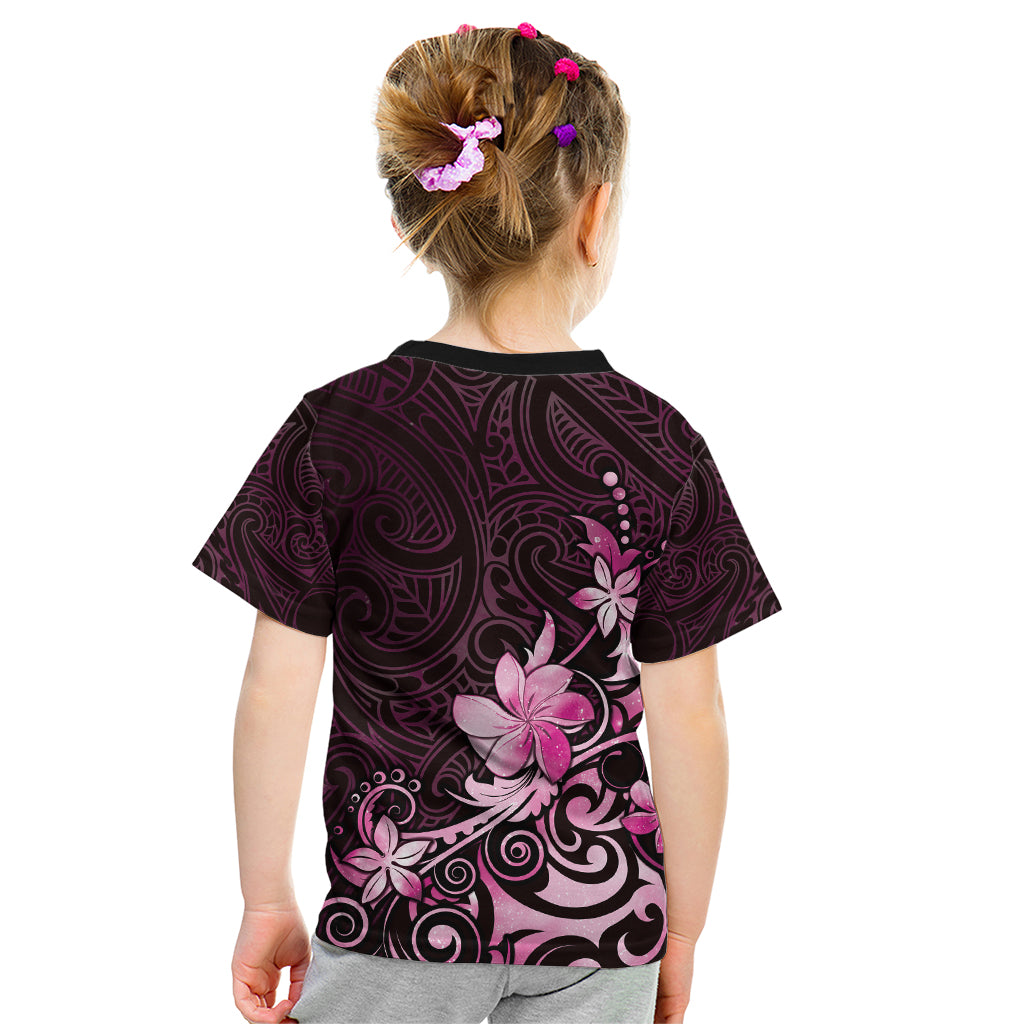 Matariki New Zealand Kid T Shirt Maori Pattern Pink Galaxy LT05 - Polynesian Pride