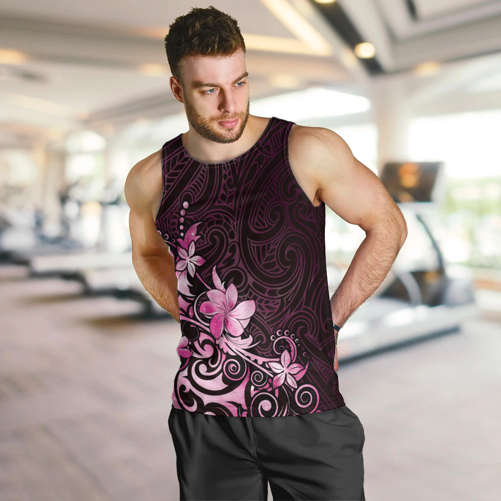 Matariki New Zealand Men Tank Top Maori Pattern Pink Galaxy LT05 Pink - Polynesian Pride
