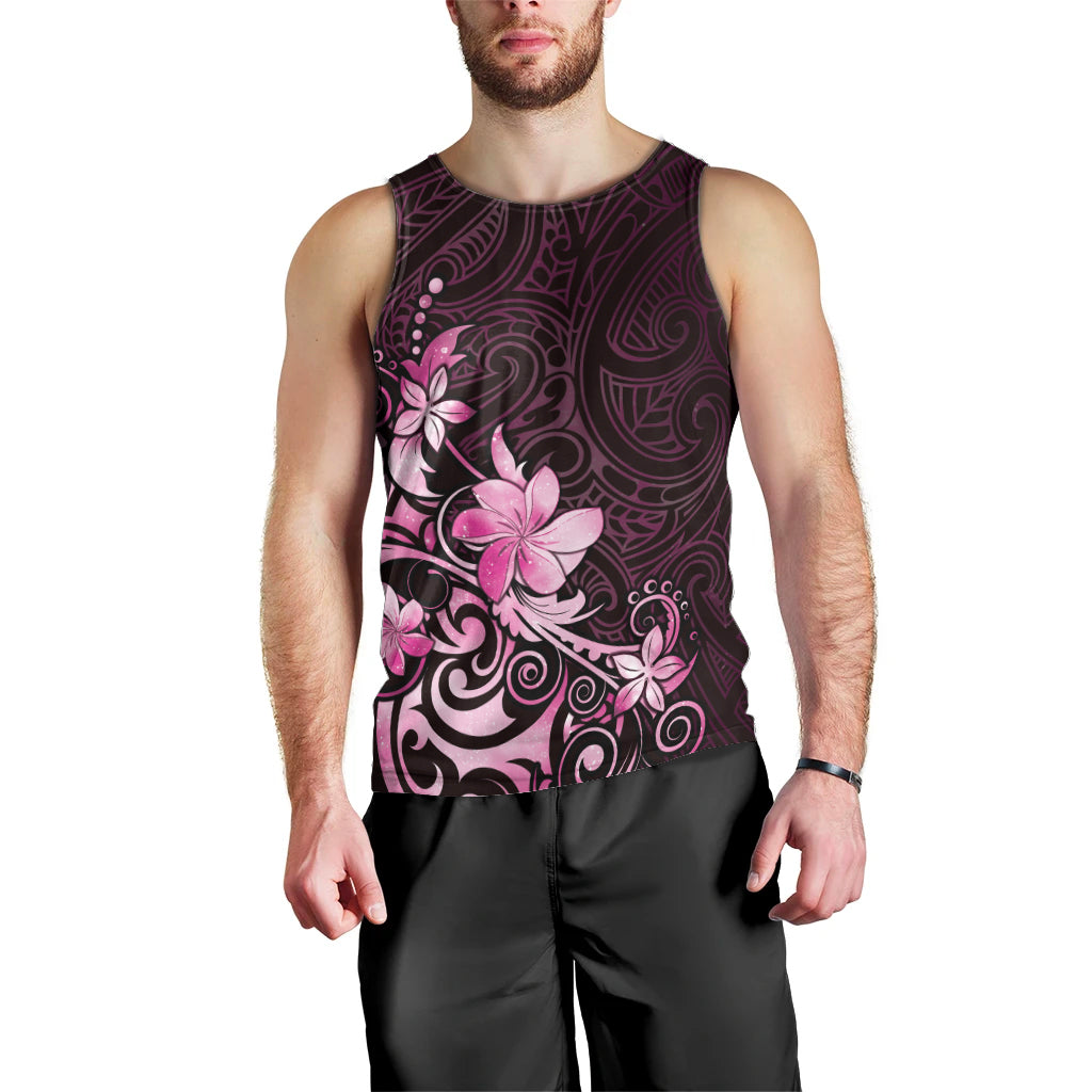Matariki New Zealand Men Tank Top Maori Pattern Pink Galaxy LT05 - Polynesian Pride