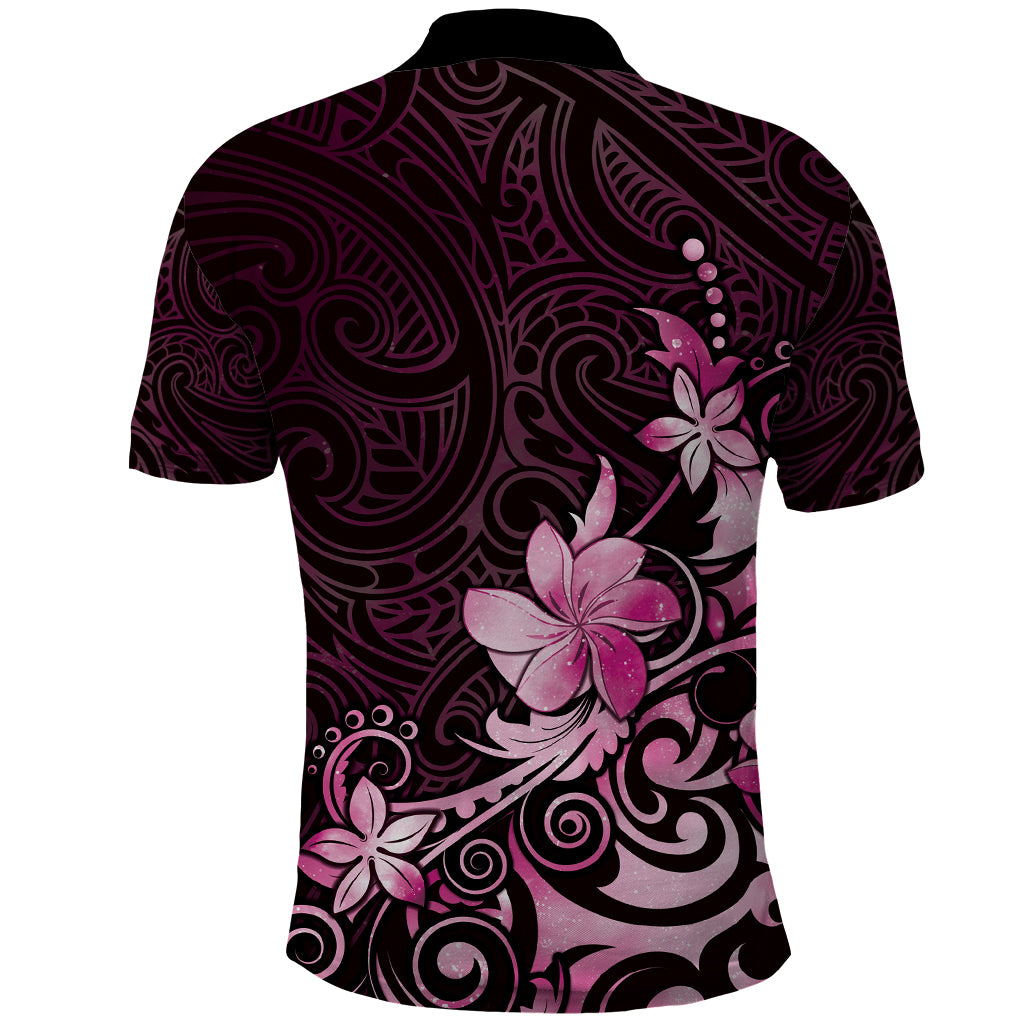 Matariki New Zealand Polo Shirt Maori Pattern Pink Galaxy LT05 - Polynesian Pride