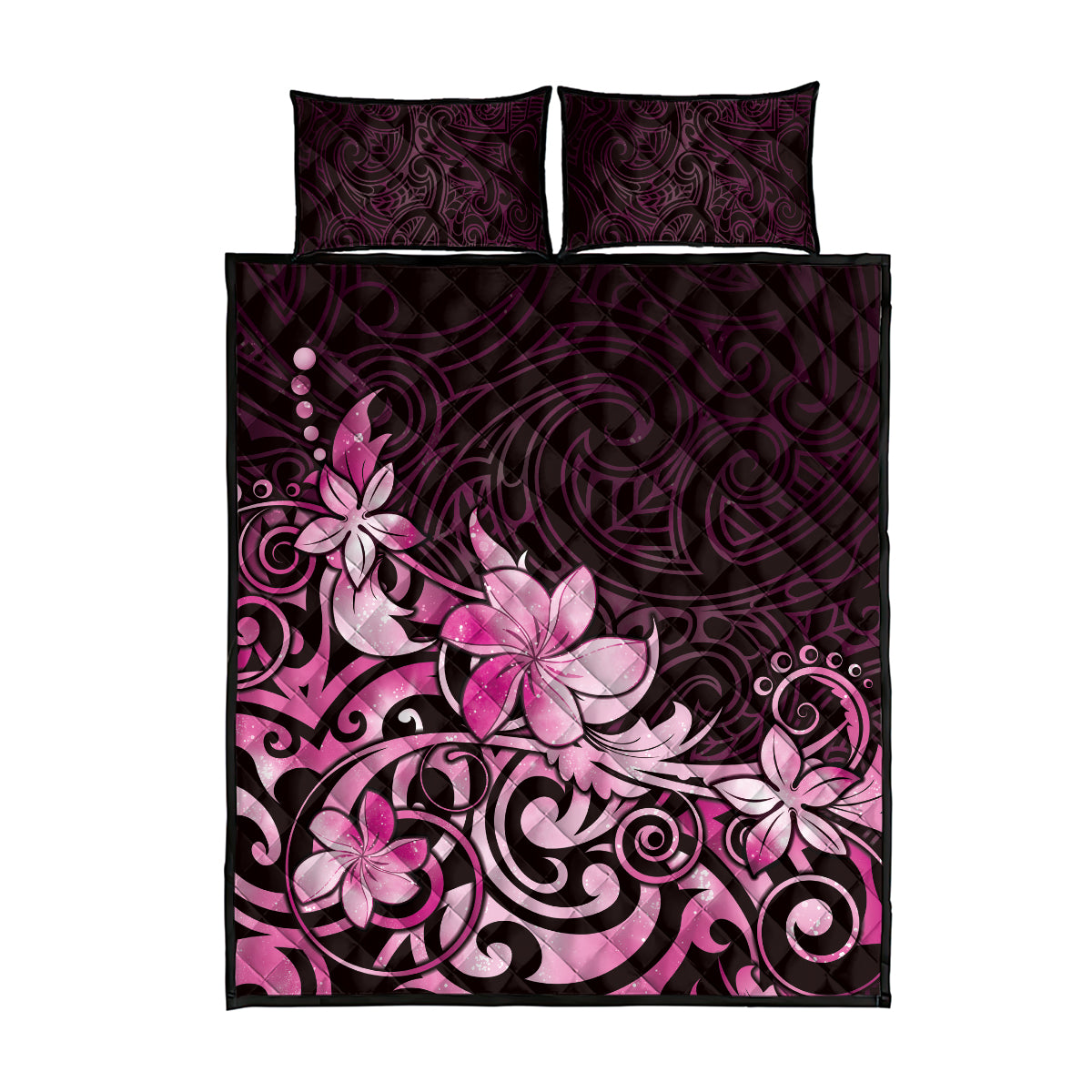 Matariki New Zealand Quilt Bed Set Maori Pattern Pink Galaxy LT05 - Polynesian Pride