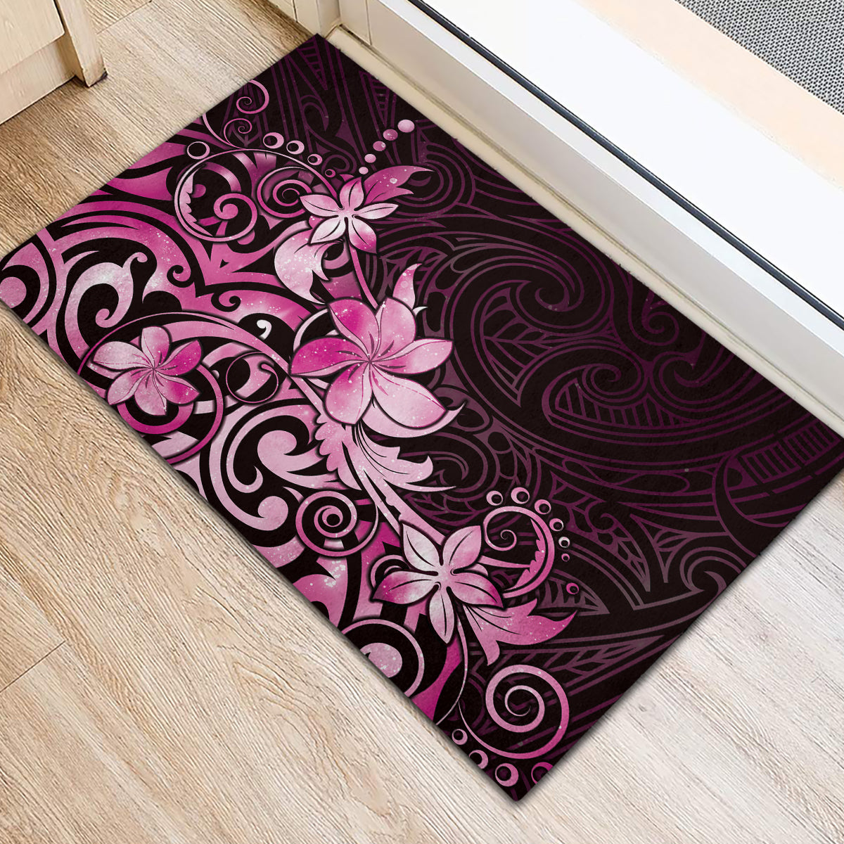 Matariki New Zealand Rubber Doormat Maori Pattern Pink Galaxy LT05 - Polynesian Pride