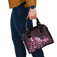 Matariki New Zealand Shoulder Handbag Maori Pattern Pink Galaxy LT05 - Polynesian Pride