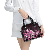 Matariki New Zealand Shoulder Handbag Maori Pattern Pink Galaxy LT05 - Polynesian Pride