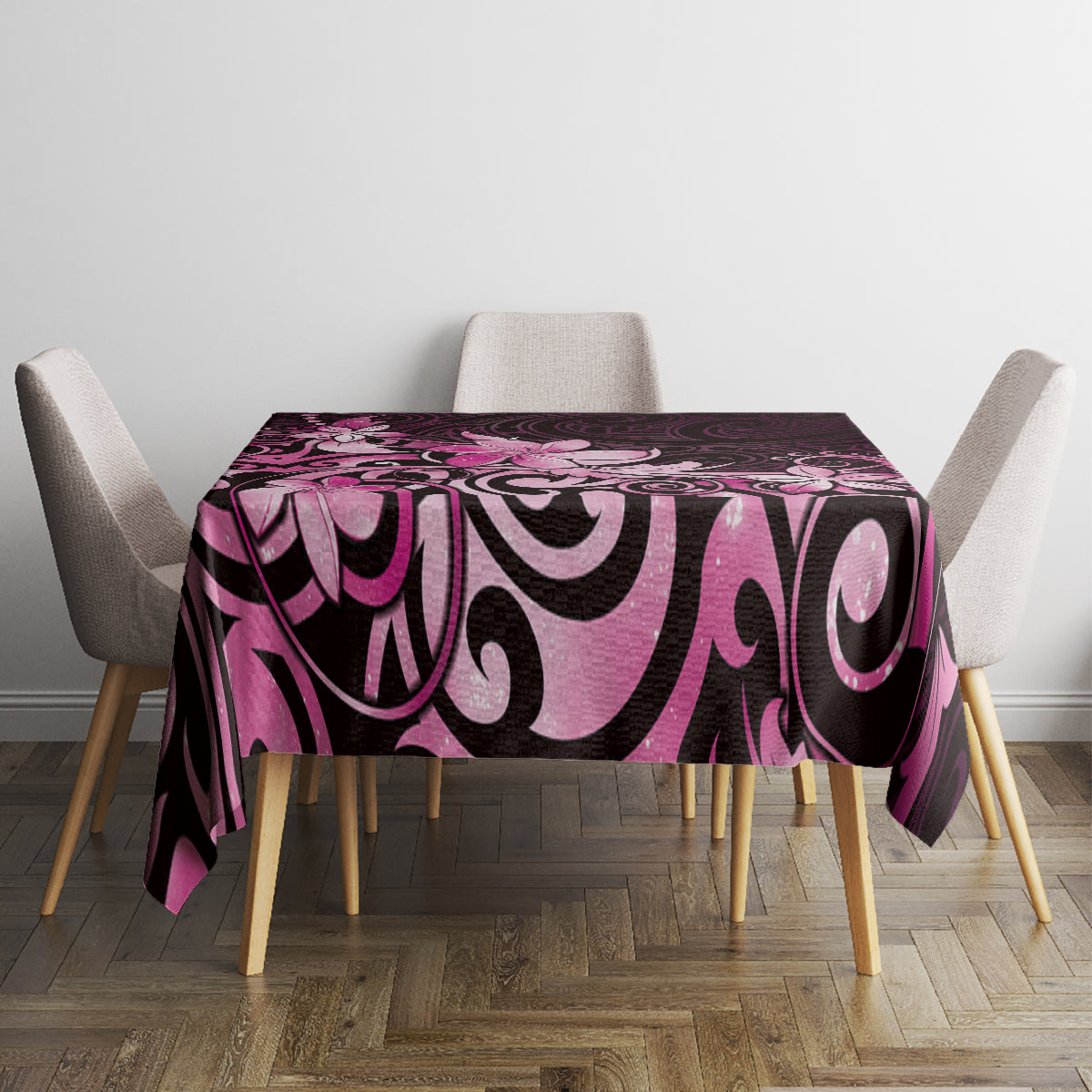 Matariki New Zealand Tablecloth Maori Pattern Pink Galaxy LT05 - Polynesian Pride