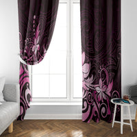 Matariki New Zealand Window Curtain Maori Pattern Pink Galaxy LT05 - Polynesian Pride