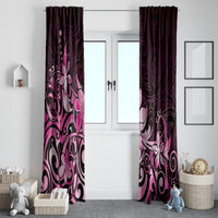 Matariki New Zealand Window Curtain Maori Pattern Pink Galaxy LT05 - Polynesian Pride