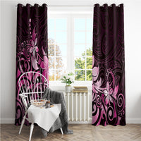Matariki New Zealand Window Curtain Maori Pattern Pink Galaxy LT05 - Polynesian Pride