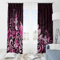 Matariki New Zealand Window Curtain Maori Pattern Pink Galaxy LT05 - Polynesian Pride