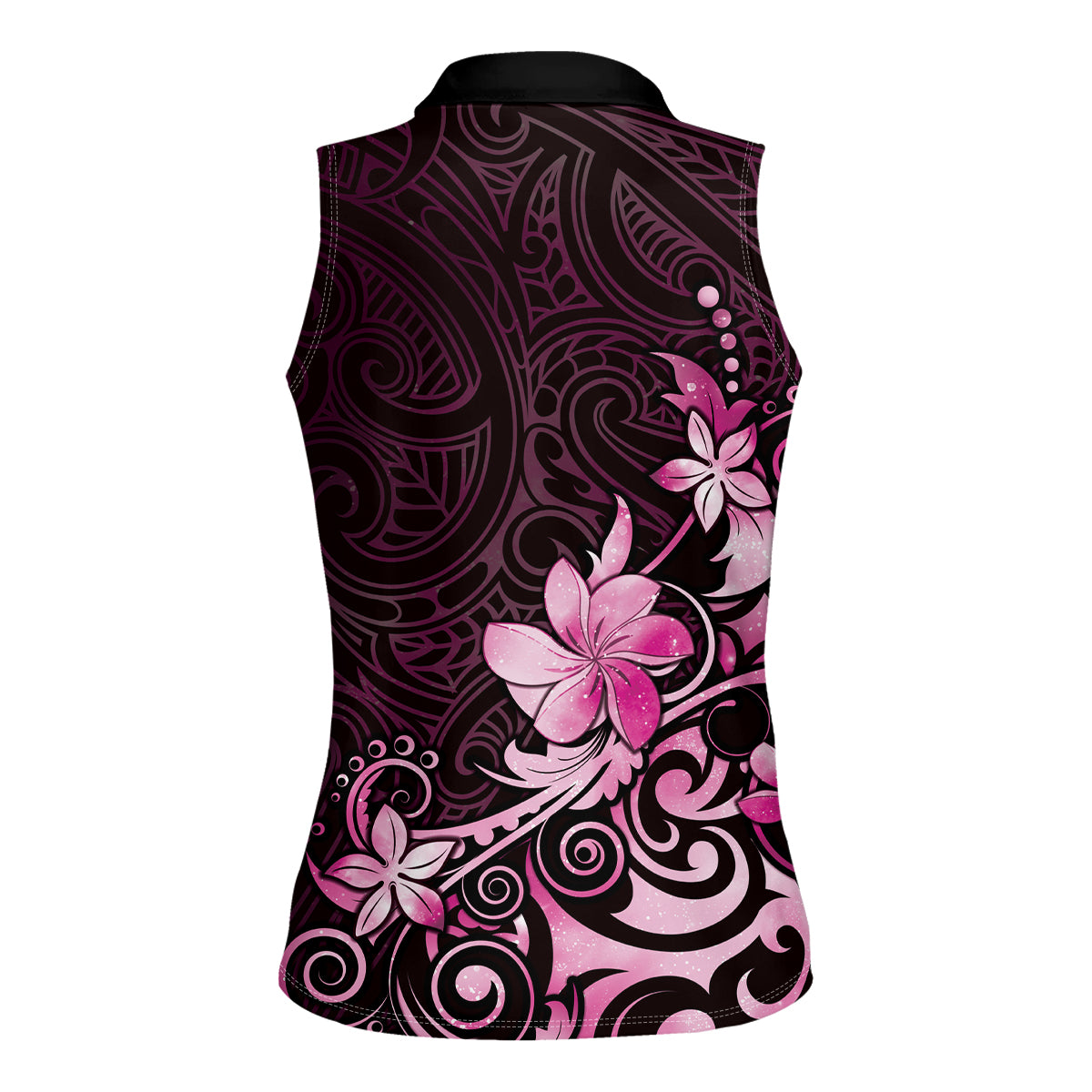 Matariki New Zealand Women Sleeveless Polo Shirt Maori Pattern Pink Galaxy LT05 - Polynesian Pride