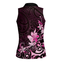 Matariki New Zealand Women Sleeveless Polo Shirt Maori Pattern Pink Galaxy LT05 - Polynesian Pride