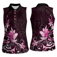 Matariki New Zealand Women Sleeveless Polo Shirt Maori Pattern Pink Galaxy LT05 - Polynesian Pride