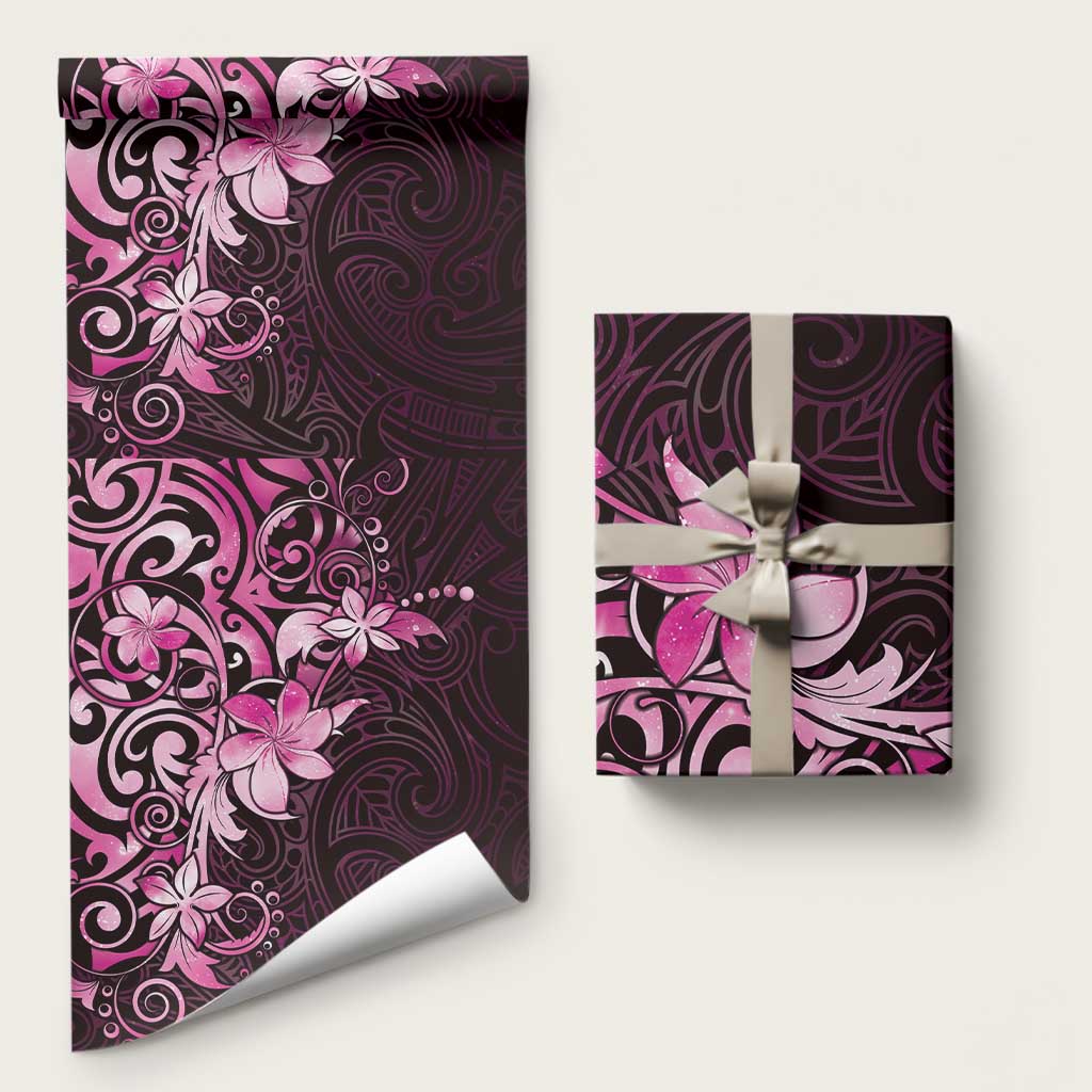 Matariki New Zealand Wrapping Paper Maori Pattern Pink Galaxy - Polynesian Pride