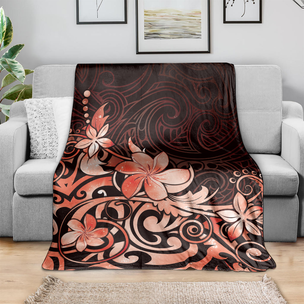 Matariki New Zealand Blanket Maori Pattern Red Galaxy LT05 - Polynesian Pride