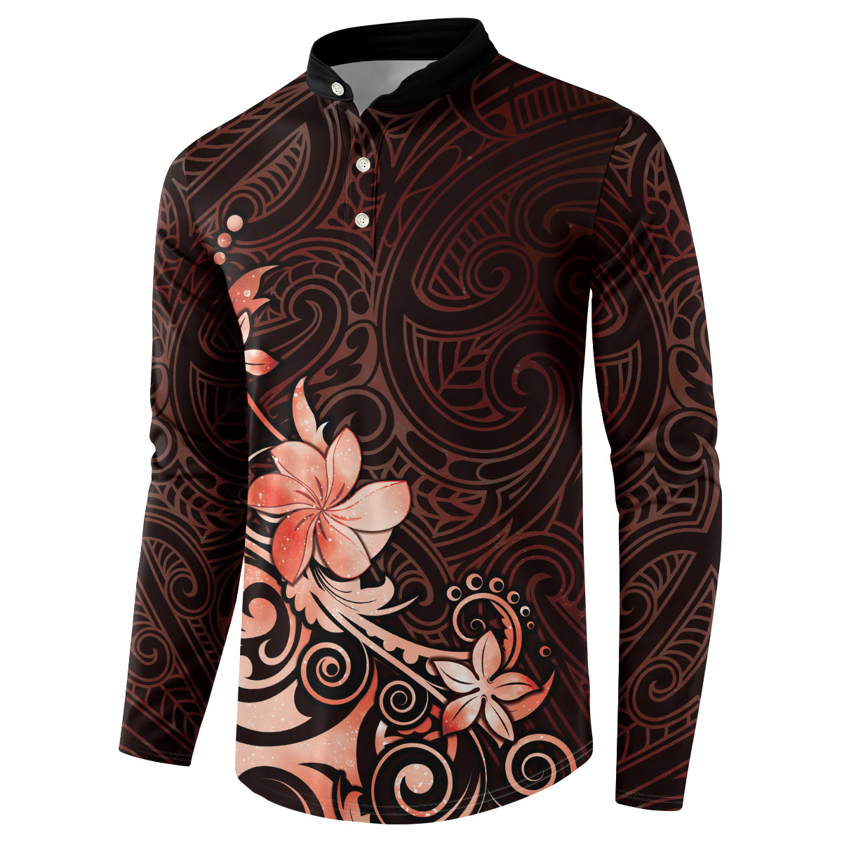 Matariki New Zealand Button Sweatshirt Maori Pattern Red Galaxy LT05 - Polynesian Pride