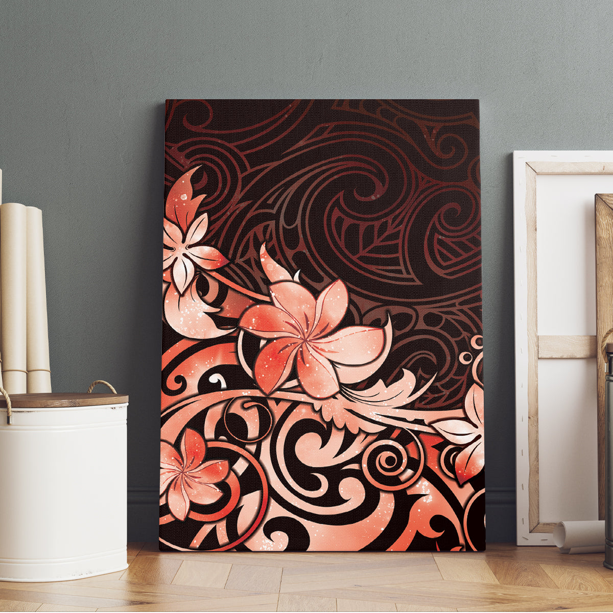 Matariki New Zealand Canvas Wall Art Maori Pattern Red Galaxy LT05 - Polynesian Pride