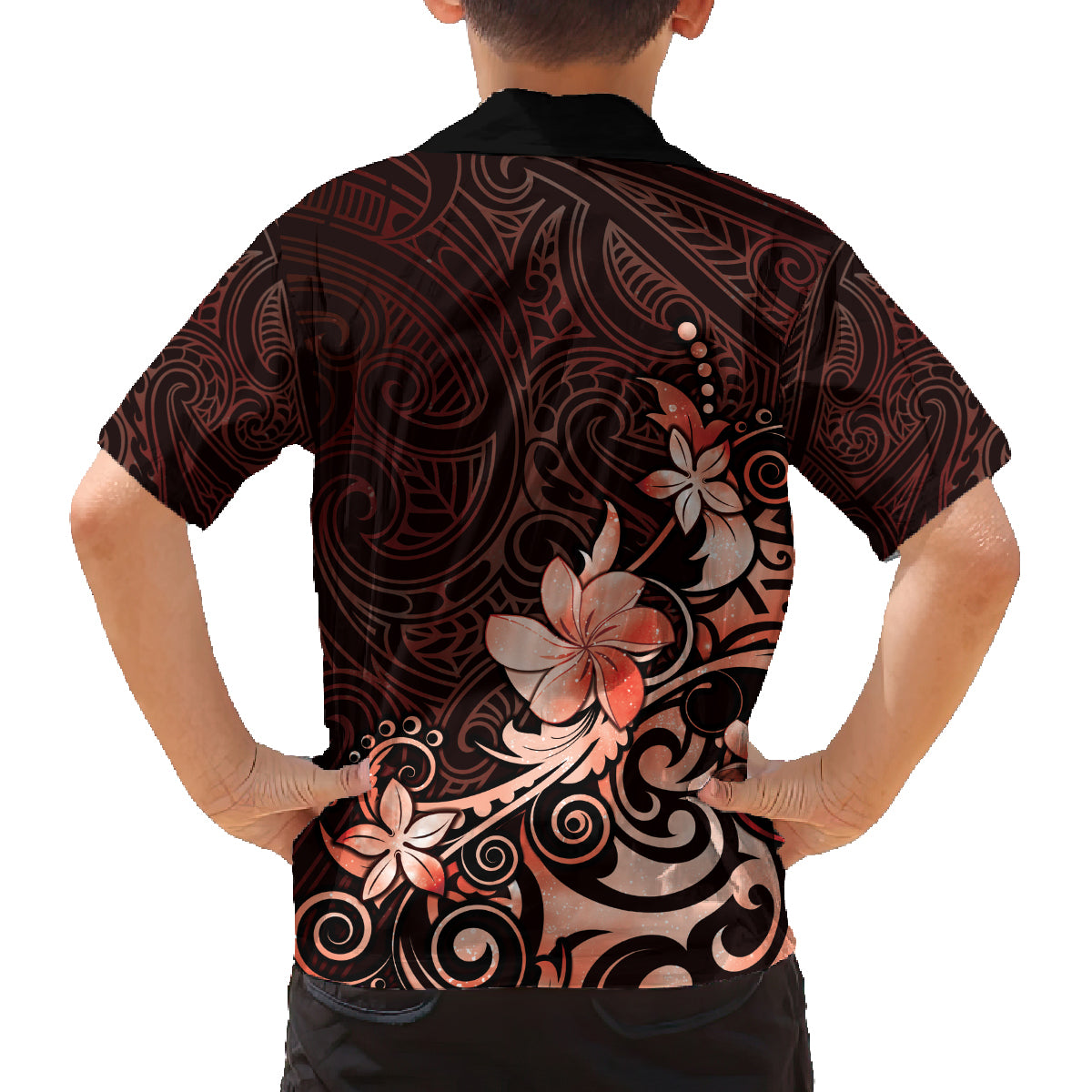 Matariki New Zealand Family Matching Puletasi and Hawaiian Shirt Maori Pattern Red Galaxy LT05 - Polynesian Pride
