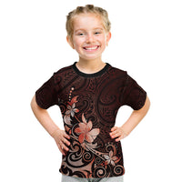 Matariki New Zealand Kid T Shirt Maori Pattern Red Galaxy LT05 Red - Polynesian Pride