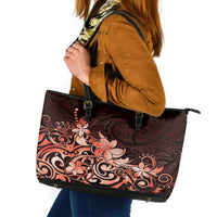 Matariki New Zealand Leather Tote Bag Maori Pattern Red Galaxy LT05 Red - Polynesian Pride