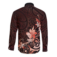 Matariki New Zealand Long Sleeve Button Shirt Maori Pattern Red Galaxy LT05 - Polynesian Pride
