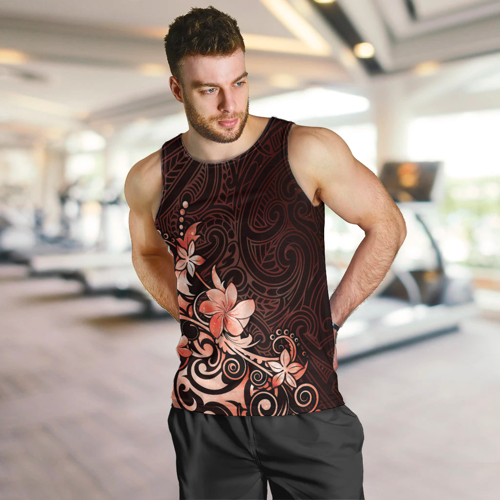 Matariki New Zealand Men Tank Top Maori Pattern Red Galaxy LT05 Red - Polynesian Pride