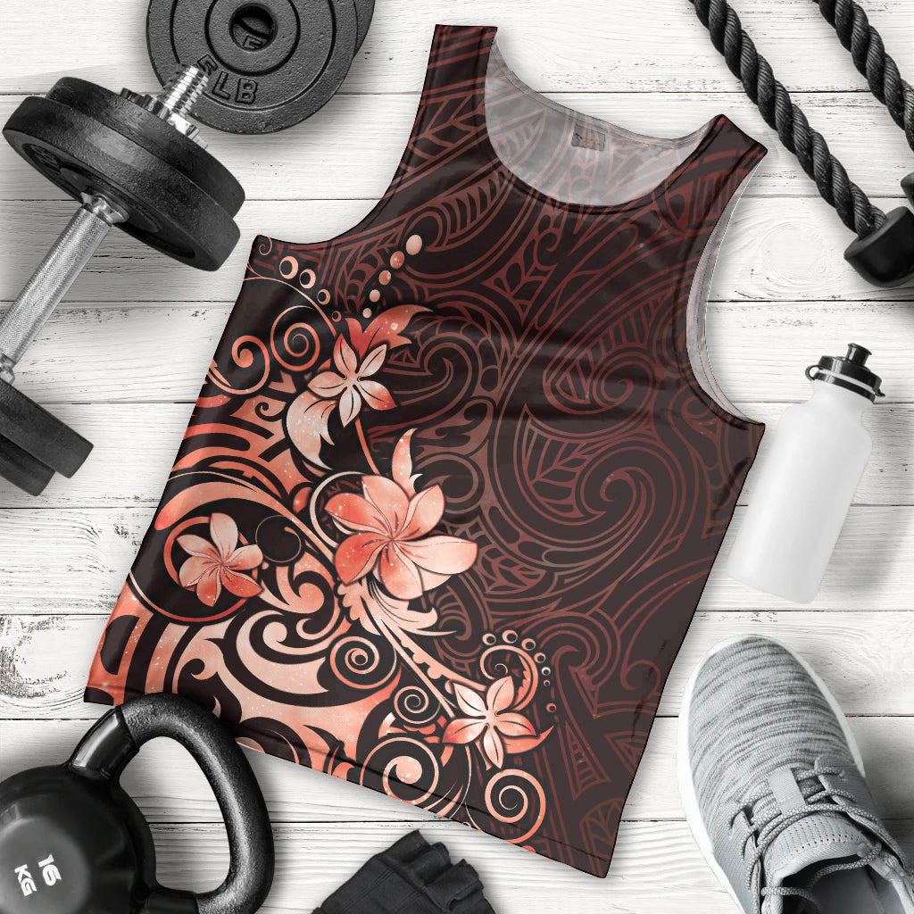 Matariki New Zealand Men Tank Top Maori Pattern Red Galaxy LT05 - Polynesian Pride