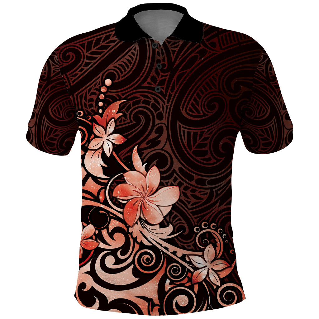 Matariki New Zealand Polo Shirt Maori Pattern Red Galaxy LT05 Red - Polynesian Pride