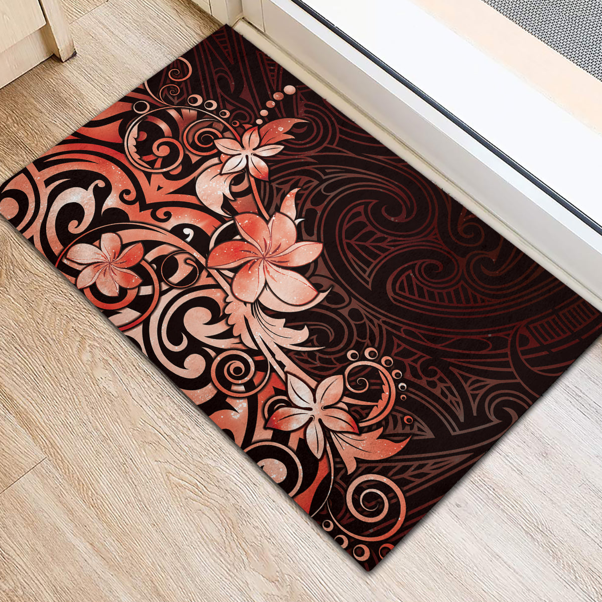 Matariki New Zealand Rubber Doormat Maori Pattern Red Galaxy LT05 - Polynesian Pride