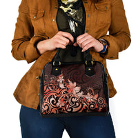 Matariki New Zealand Shoulder Handbag Maori Pattern Red Galaxy LT05 - Polynesian Pride