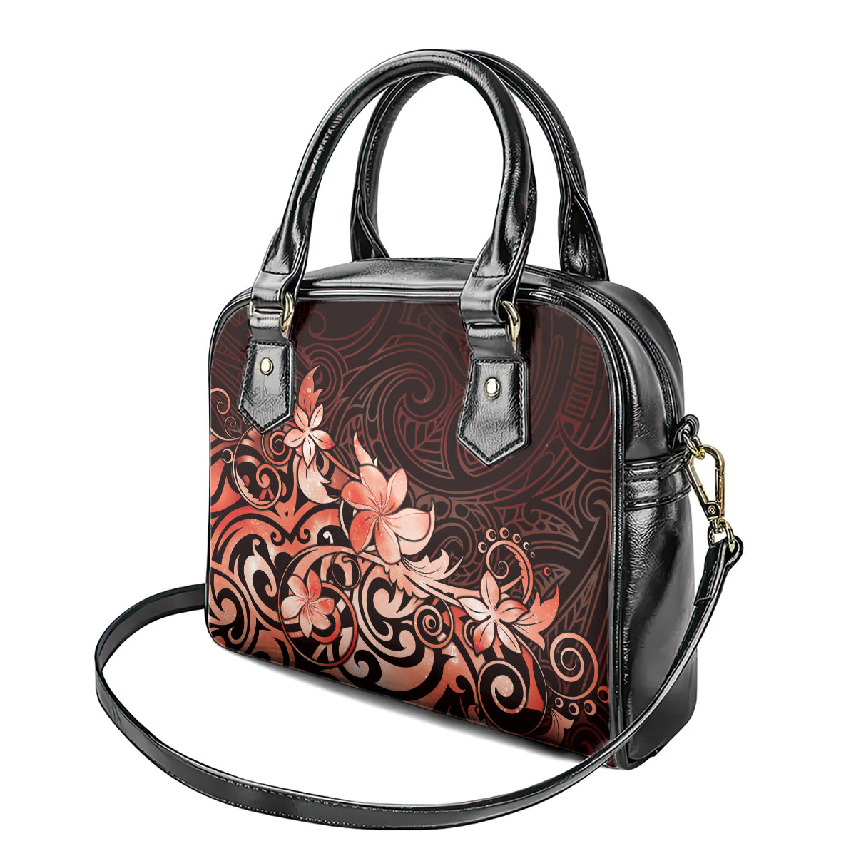 Matariki New Zealand Shoulder Handbag Maori Pattern Red Galaxy LT05 - Polynesian Pride