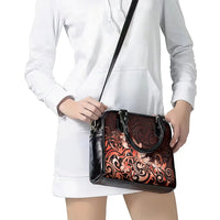Matariki New Zealand Shoulder Handbag Maori Pattern Red Galaxy LT05 - Polynesian Pride