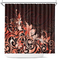 Matariki New Zealand Shower Curtain Maori Pattern Red Galaxy LT05 Red - Polynesian Pride