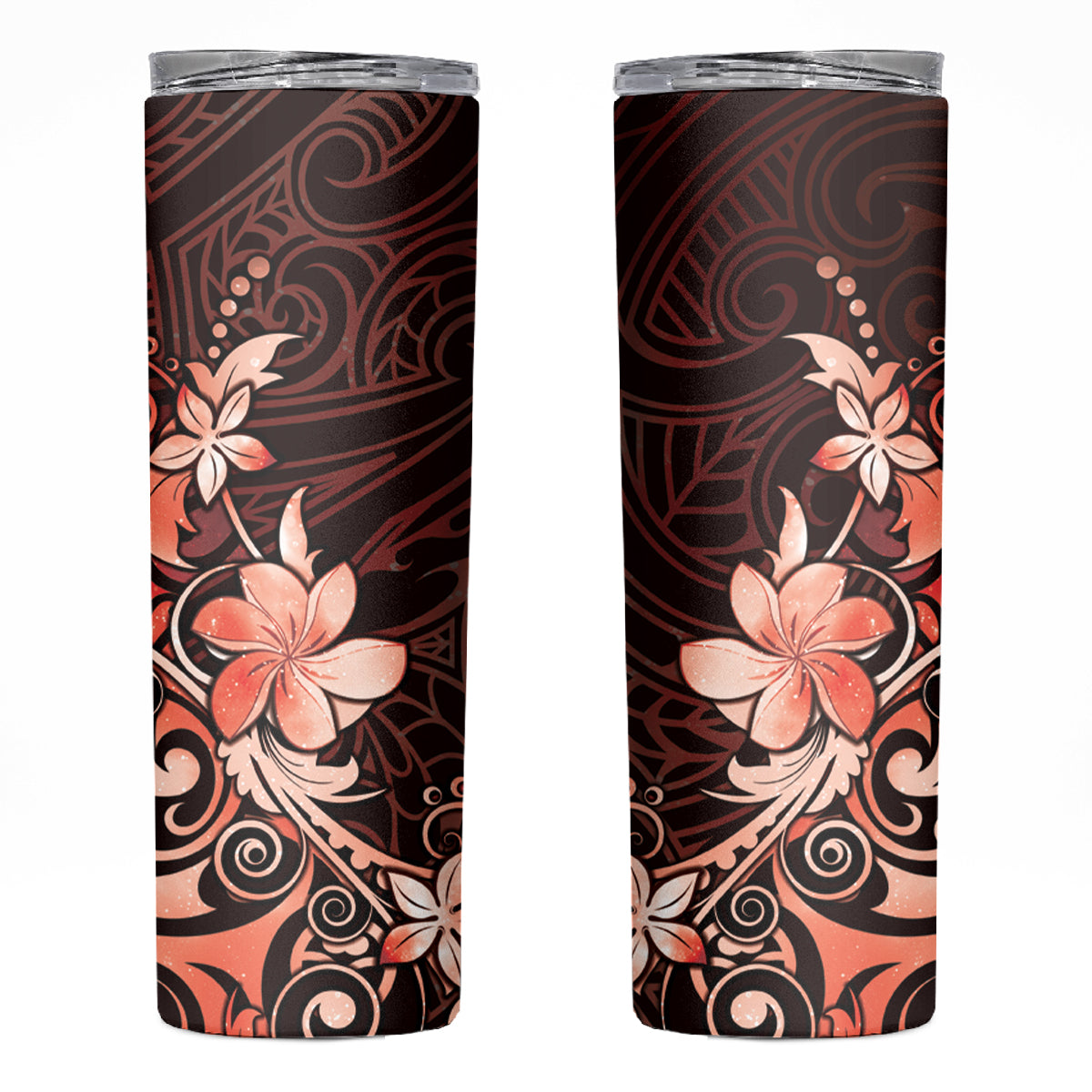 Matariki New Zealand Skinny Tumbler Maori Pattern Red Galaxy