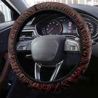 Matariki New Zealand Steering Wheel Cover Maori Pattern Red Galaxy LT05 - Polynesian Pride