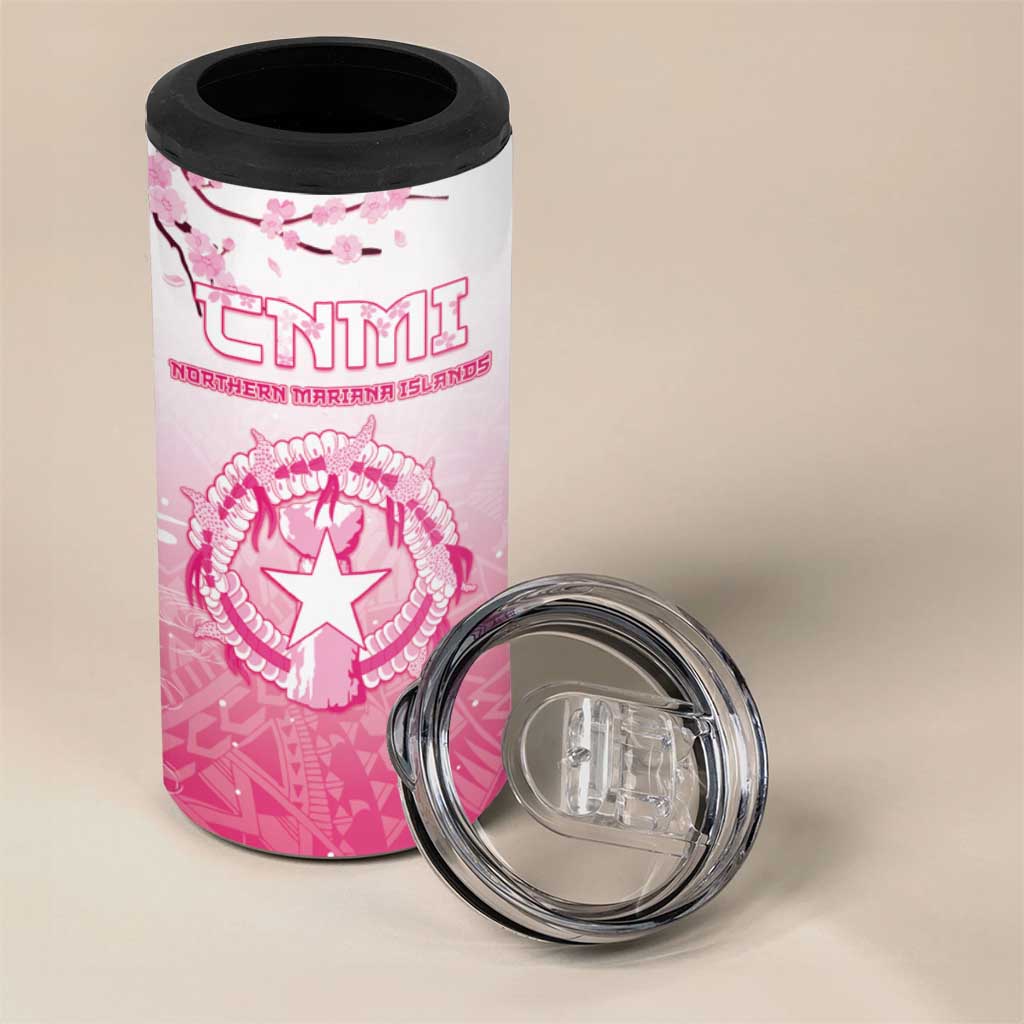 Personalized Sakura Marianas 4 in 1 Can Cooler Tumbler CNMI Seal