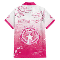 Personalized Sakura Marianas Family Matching Tank Maxi Dress and Hawaiian Shirt CNMI Seal LT05 - Polynesian Pride
