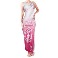 Personalized Sakura Marianas Family Matching Tank Maxi Dress and Hawaiian Shirt CNMI Seal LT05 Mom's Dress Pink - Polynesian Pride