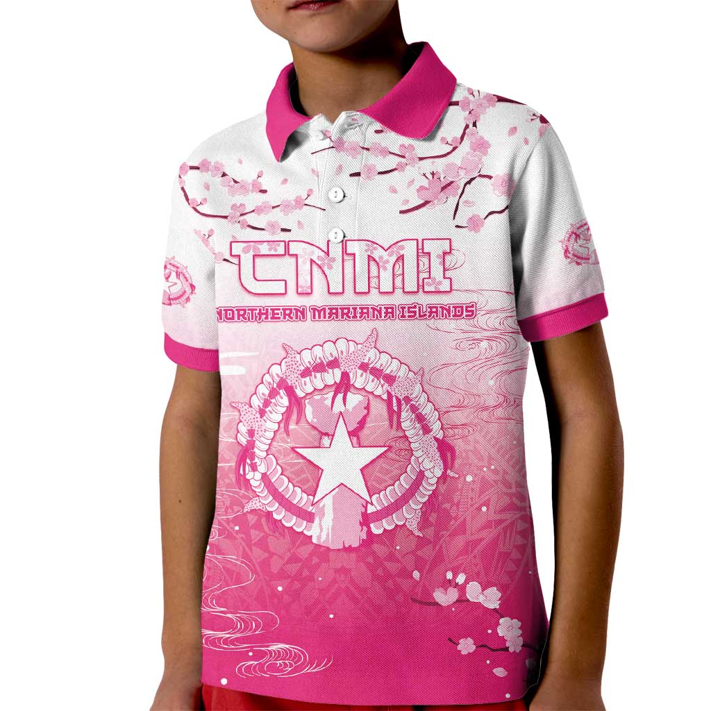 Personalized Sakura Marianas Kid Polo Shirt CNMI Seal