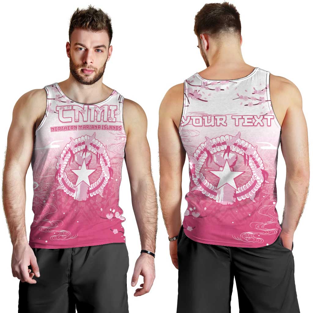 Personalized Sakura Marianas Men Tank Top CNMI Seal LT05 - Polynesian Pride