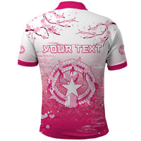 Personalized Sakura Marianas Polo Shirt CNMI Seal LT05 - Polynesian Pride