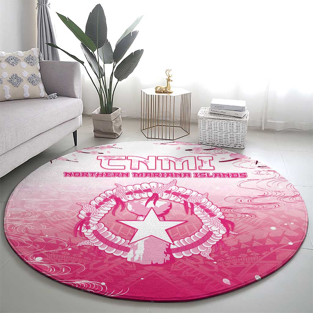 Sakura Marianas Round Carpet CNMI Seal
