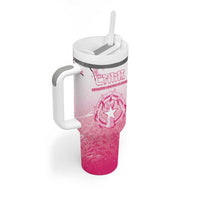 Personalized Sakura Marianas Tumbler With Handle CNMI Seal