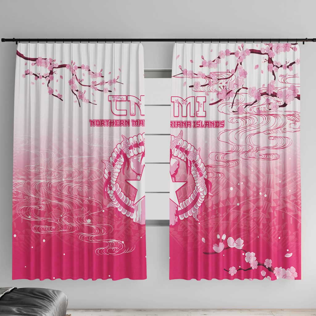 Sakura Marianas Window Curtain CNMI Seal
