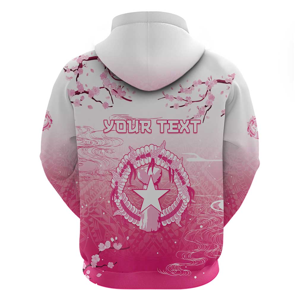 Personalized Sakura Marianas Zip Hoodie CNMI Seal LT05 - Polynesian Pride
