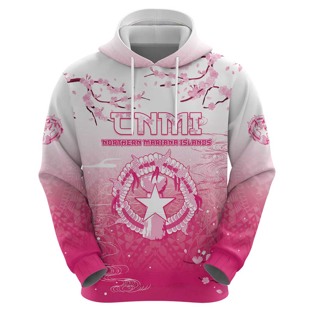 Personalized Sakura Marianas Zip Hoodie CNMI Seal LT05 - Polynesian Pride