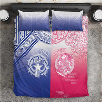 Northern Mariana Islands And Japan Together Bedding Set LT05 White - Polynesian Pride