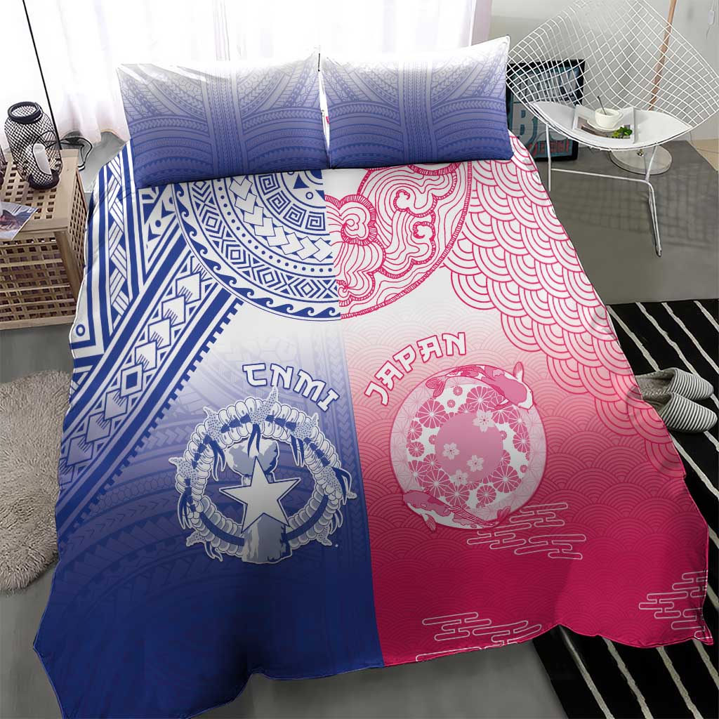 Northern Mariana Islands And Japan Together Bedding Set LT05 - Polynesian Pride